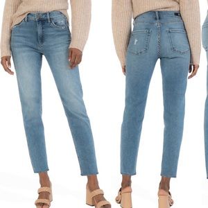KUT from the Kloth Naomi Fab Ab High Waist Crop Slim Leg Jean 4